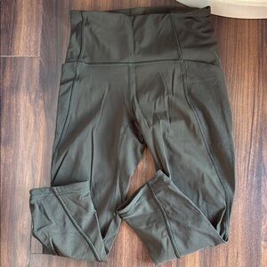 Lululemon Olive Green High-Waisted Leggings